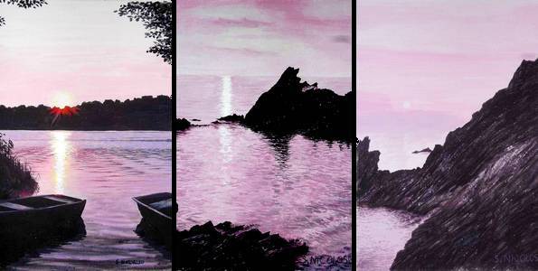 MATINS ROSES . gouache