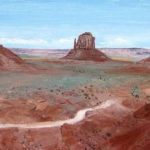 MONUMENT VALLEY . huile couteau